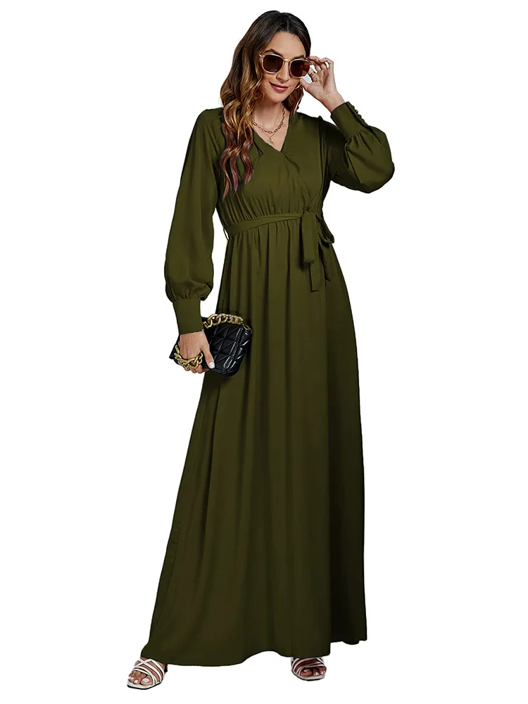 Hat die Tunic Ruffle Long Maxi Women Kleid die Modeszene getroffen?
