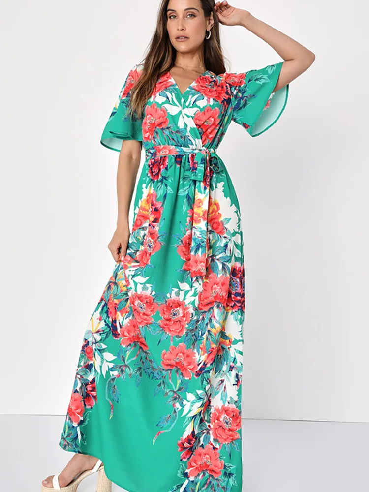 Boho Urlaub Mini Casual Damenkleid